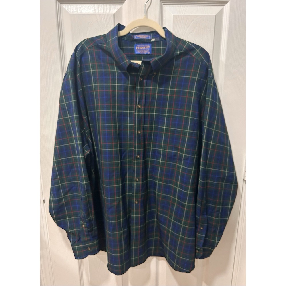 Sir Pendleton Men's Authentic Hunting Shirt Tartan Plaid 100% Virgin Wool 3X